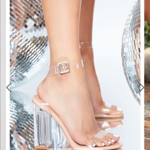 NWT Fashion Nova Glass Slipper Heels